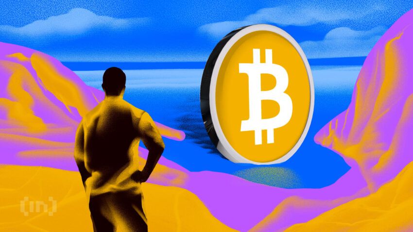 Mann und Bitcoin